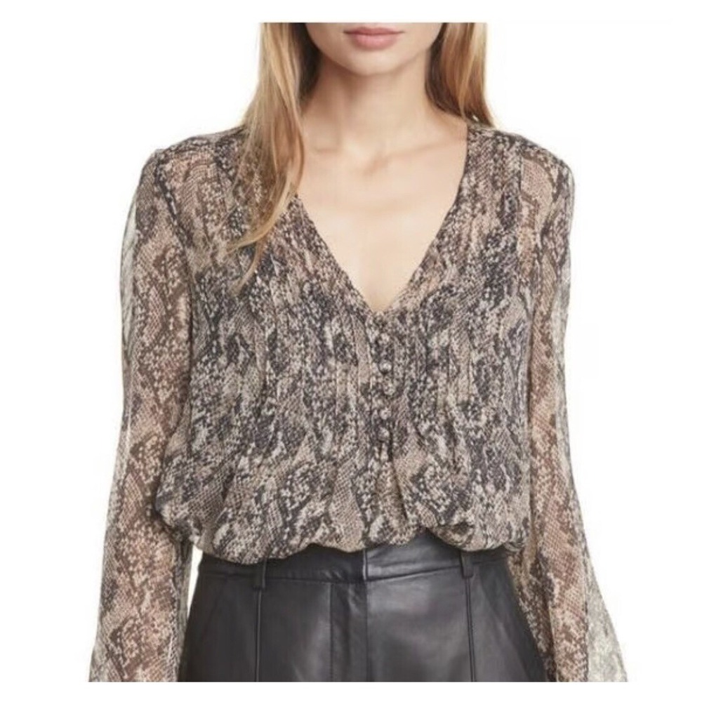 Veronica Beard Silk Snakeskin Print Women's Size 0 Gorgeous
